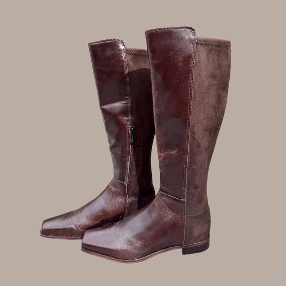 LEATHER Vince Camuto 'Librina" Wide Calf Knee High Boot 9.5 - Picture 2 of 4